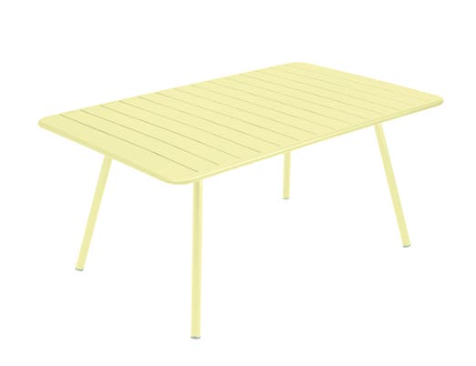 Table rectangulaire confort 6 LUXEMBOURG de Fermob, Citron givré Table rectangulaire confort 6 LUXEMBOURG de Fermob, Citron givré