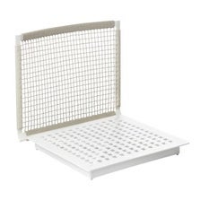 Chauffeuse NODI SOFA de Tribù, Structure blanche, Tressage blanc/lin, Sans coussin