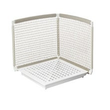 Angle gauche NODI SOFA de Tribù, Structure blanche, Tressage blanc/lin, Sans coussin