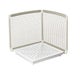 Angle gauche NODI SOFA de Tribù, Structure blanche, Tressage blanc/lin, Sans coussin
