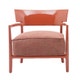 Chaise CARA de Kartell, Structure Rouge orangé, Revêtement uni Rouge orangé