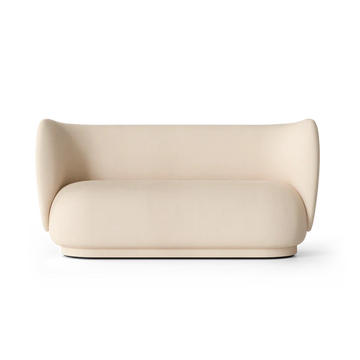 Canapé 3 places RICO de Ferm Living, Brossé, Off white