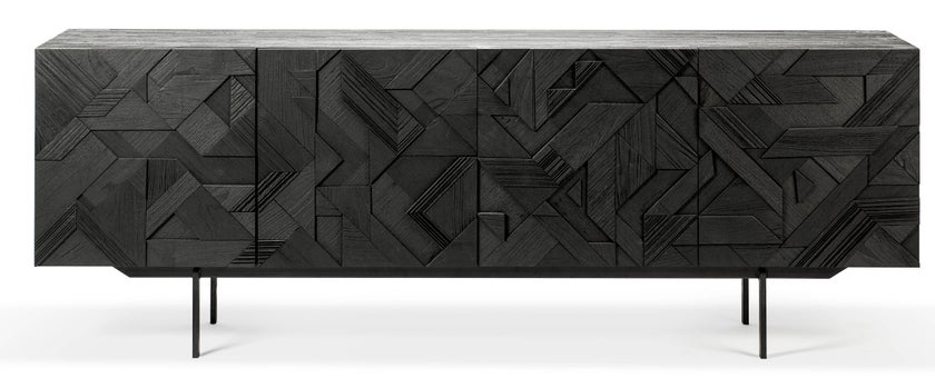 Buffet GRAPHIC d'Ethnicraft, 4 Portes, Noir Buffet GRAPHIC d'Ethnicraft, 4 Portes, Noir