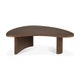 Table basse Boomerang - teck vernis - brun - forme organique