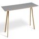 Table COPENHAGUE CPH30 250 X 90 CM, Plateau linoléum gris, Pieds en chêne vernis naturel