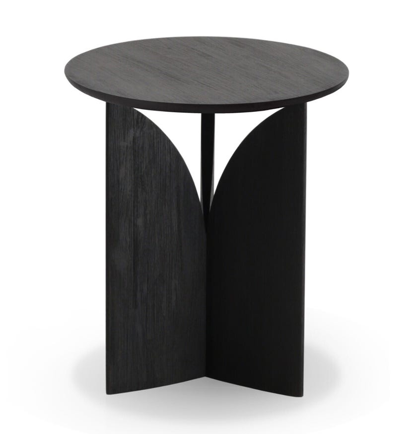 Table d'appoint FIN en teck d'Ethnicraft, Noir