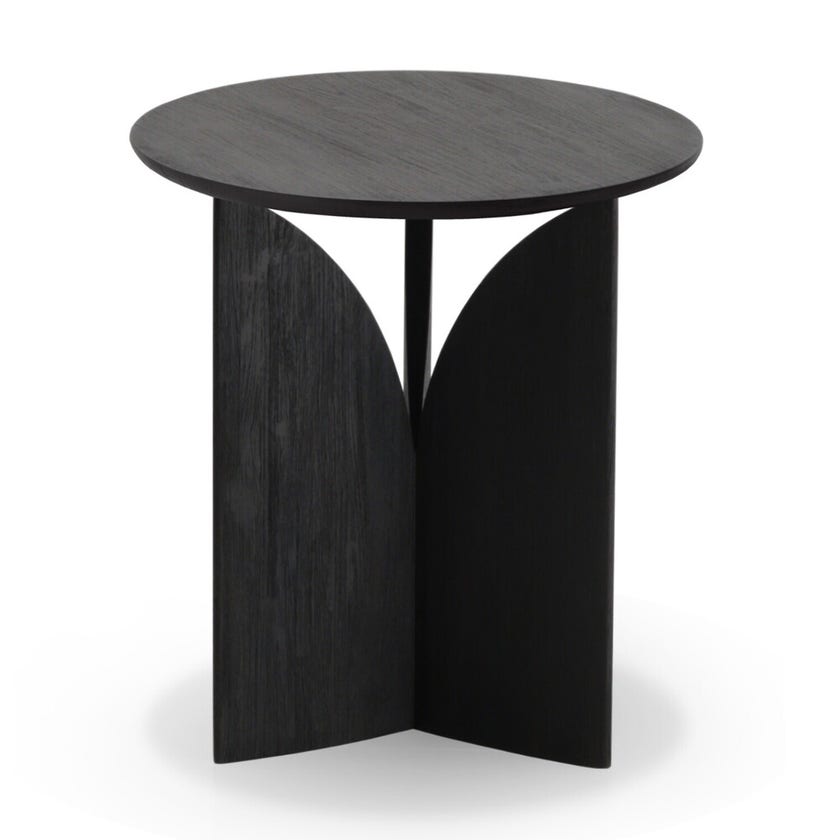 Table d'appoint FIN en teck d'Ethnicraft, Noir Table d'appoint FIN en teck d'Ethnicraft, Noir