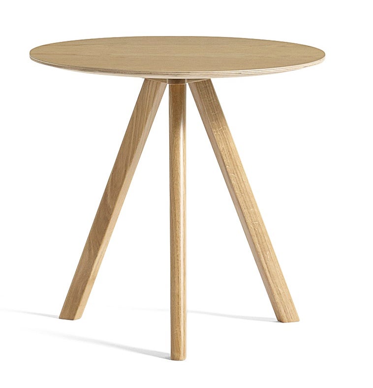 Table basse Ø.50 cm COPENHAGUE CPH 20 de Hay, Plateau et pieds en chêne vernis naturel