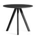 Table basse Ø.50 cm COPENHAGUE CPH 20 de Hay, Plateau lino noir, Pieds en chêne noir vernis naturel