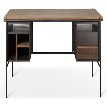 Bureau OSCAR avec 2 tiroirs d'Ethnicraft, Teck