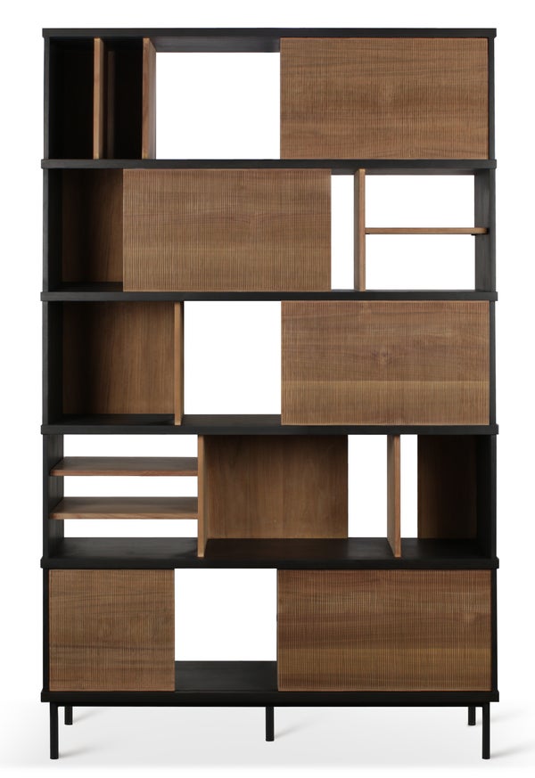 Étagère OSCAR d'Ethnicraft, Teck et noir Étagère OSCAR d'Ethnicraft, Teck et noir
