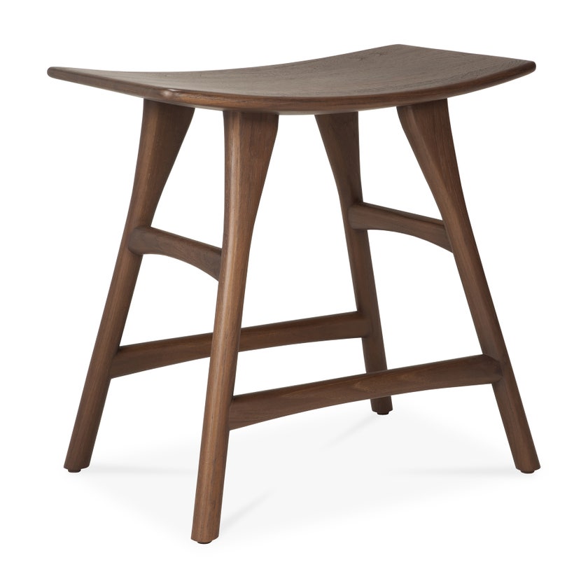 Tabouret Osso - teck vernis - brun foncé d'Ethnicraft Tabouret Osso - teck vernis - brun foncé d'Ethnicraft