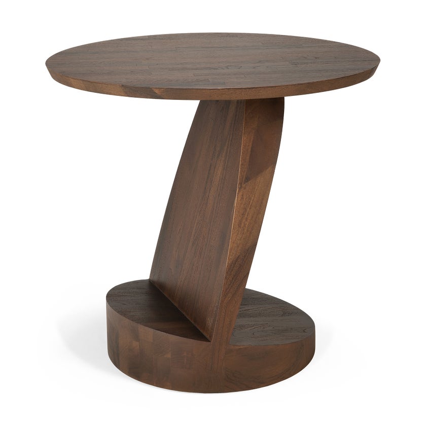 Table d'appoint OBLIC en teck d'Ethnicraft, Brun foncé Table d'appoint OBLIC en teck d'Ethnicraft, Brun foncé