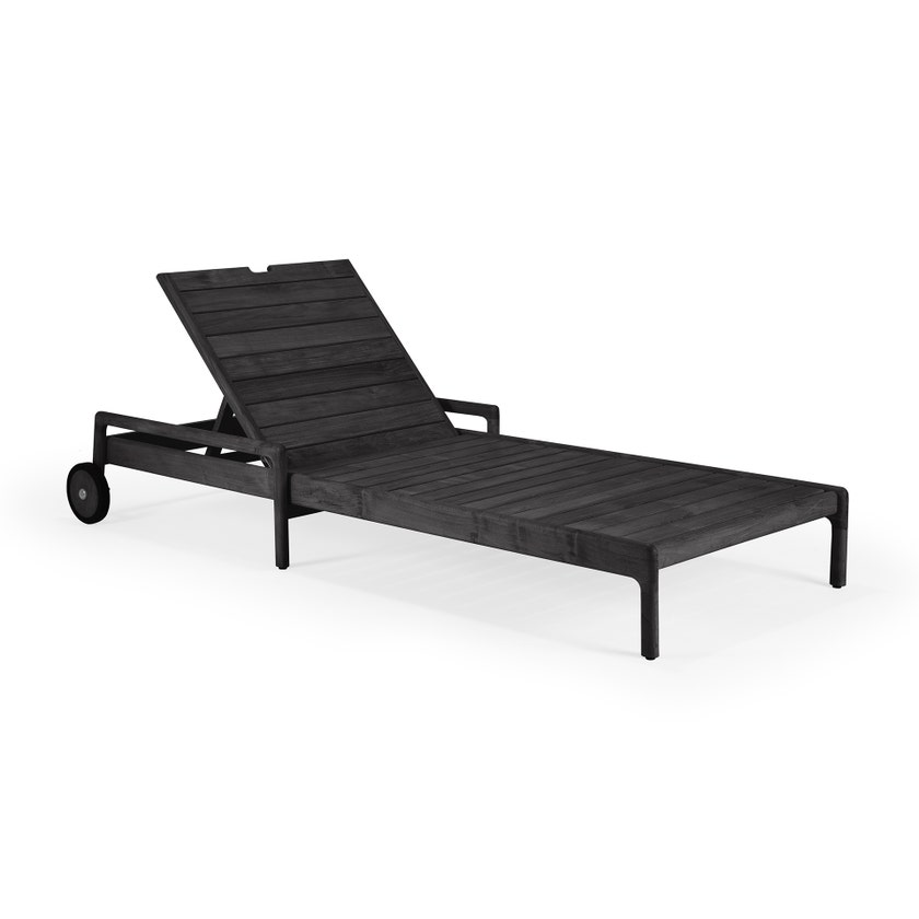 Chaise longue jack teck noir ethnicraft Chaise longue jack teck noir ethnicraft
