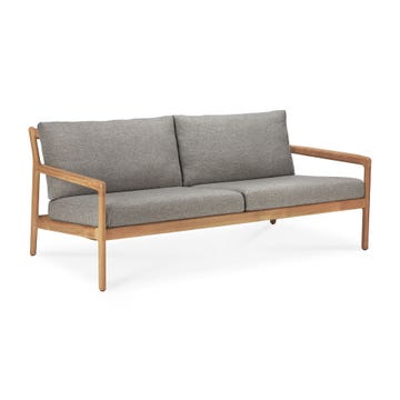 Canapé d'extérieur Jack en teck d'Ethnicraft, L.180 x P.90 cm, Moka