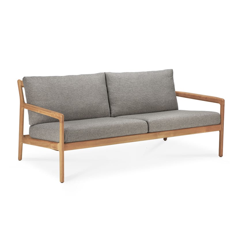 Canapé d'extérieur Jack en teck d'Ethnicraft, L.180 x P.90 cm, Moka