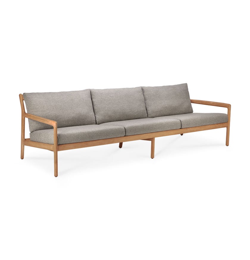 Canapé d'extérieur Jack en teck d'Ethnicraft, L.265 x P.90 cm, Moka