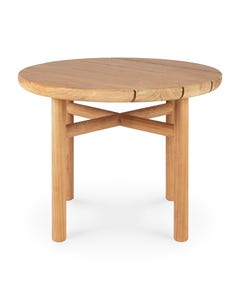 Table basse QUATRO OUTDOOR de Ethnicraft, Ø.59, Teck