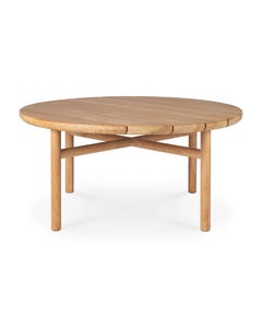 Table basse QUATRO OUTDOOR de Ethnicraft, Ø.95, Teck
