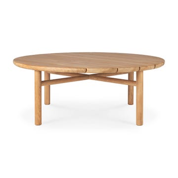 Table basse QUATRO OUTDOOR de Ethnicraft, Ø.95, Teck