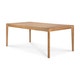 Table d'extérieur en teck BOK d'Ethnicraft, 200 x 100 x H.76 cm