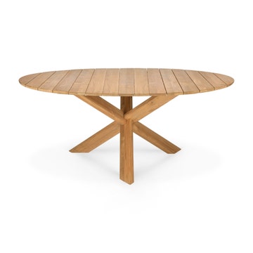 Table d'extérieur CIRCLE en teck d'Ethnicraft, Ø. 163 x H. 76 cm