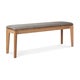 Banc de jardin Bok en teck d'Ethnicraft avec coussin, Moka, 137x35x49cm