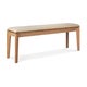 Banc de jardin Bok en teck avec coussin, Natural, 137x35x49cm