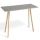 Table COPENHAGUE CPH30 200 X 90 CM, Plateau linoléum gris, Pieds en chêne vernis naturel