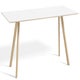 Table COPENHAGUE CPH30 200 X 90 CM, Plateau blanc laminé, Pieds en chêne vernis naturel