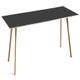 Table COPENHAGUE CPH30 300 X 120 CM, Plateau linoléum noir, Pieds en chêne vernis naturel