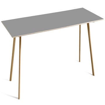 Table COPENHAGUE CPH30 300 X 120 CM de Hay, Plateau linoléum gris, Pieds en chêne vernis naturel