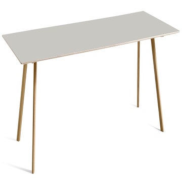 Table COPENHAGUE CPH30 300 X 120 CM de Hay, Plateau linoléum blanc cassé, Pieds en chêne vernis naturel