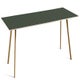 Table COPENHAGUE CPH30 300 X 120 CM de Hay, Plateau linoléum vert, Pieds en chêne vernis naturel