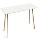 Table COPENHAGUE CPH30 300 X 120 CM, Plateau blanc laminé, Pieds en chêne vernis naturel