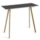 Table COPENHAGUE CPH30 200 X 80 X H.105 CM de Hay, Plateau linoléum noir, Pieds en chêne vernis naturel