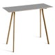 Table COPENHAGUE CPH30 200 X 80 X H.105 CM, Plateau linoléum gris, Pieds en chêne vernis naturel