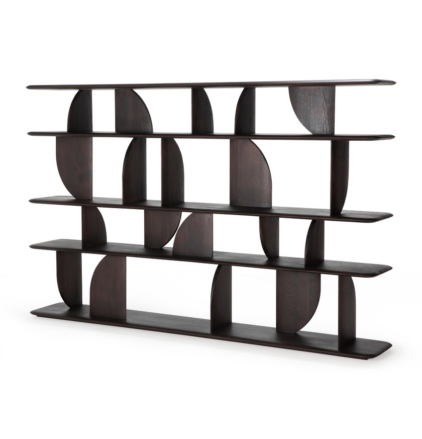 Etagère Geometric - teck vernis - foncé d'Ethnicraft