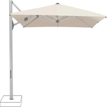 Parasol décentré AMBIENTE NOVA®, 350 x 450, Structure anodisé naturelle, Sans volant, Urban clay