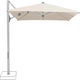 Parasol décentré AMBIENTE NOVA®, 350 x 450, Structure anodisé naturelle, Sans volant, Urban clay