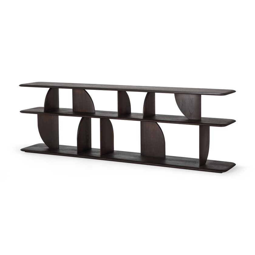 Table d'appoint Geometric - teck vernis - foncé d'Ethnicraft Table d'appoint Geometric - teck vernis - foncé d'Ethnicraft