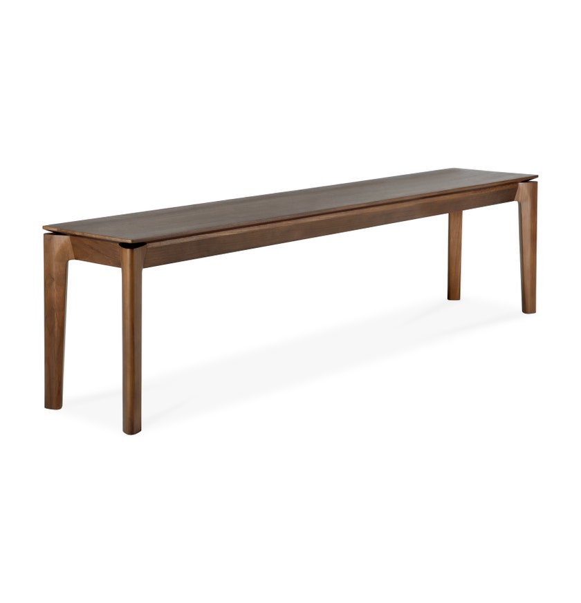 Banc Bok - teck vernis - brun