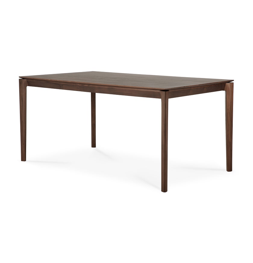 Table en teck vernis BOK d'Ethnicraft, 160x80x76, Brun foncé