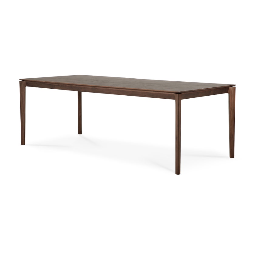 Table en teck vernis BOK d'Ethnicraft, 220x95x76, Brun foncé Table en teck vernis BOK d'Ethnicraft, 220x95x76, Brun foncé