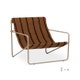 Fauteuil Lounge DESERT de Ferm Living, Structure cashmere, Tissu stripes