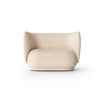 Canapé 2 places RICO de Ferm Living, Brossé, Off white