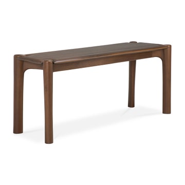Banc PI - teck vernis - brun foncé D'Ethnicraft, 126x35x46cm