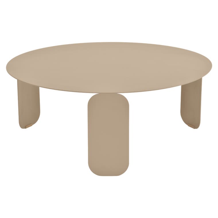 Table basse BEBOP de Fermob, D. 80, Muscade Table basse BEBOP de Fermob, D. 80, Muscade