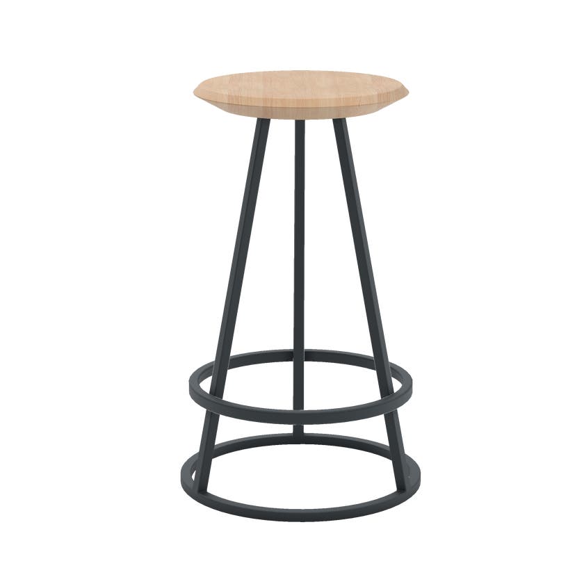 Tabouret de bar GRAND GUSTAVE de Harto, H.65, Gris ardoise Tabouret de bar GRAND GUSTAVE de Harto, H.65, Gris ardoise