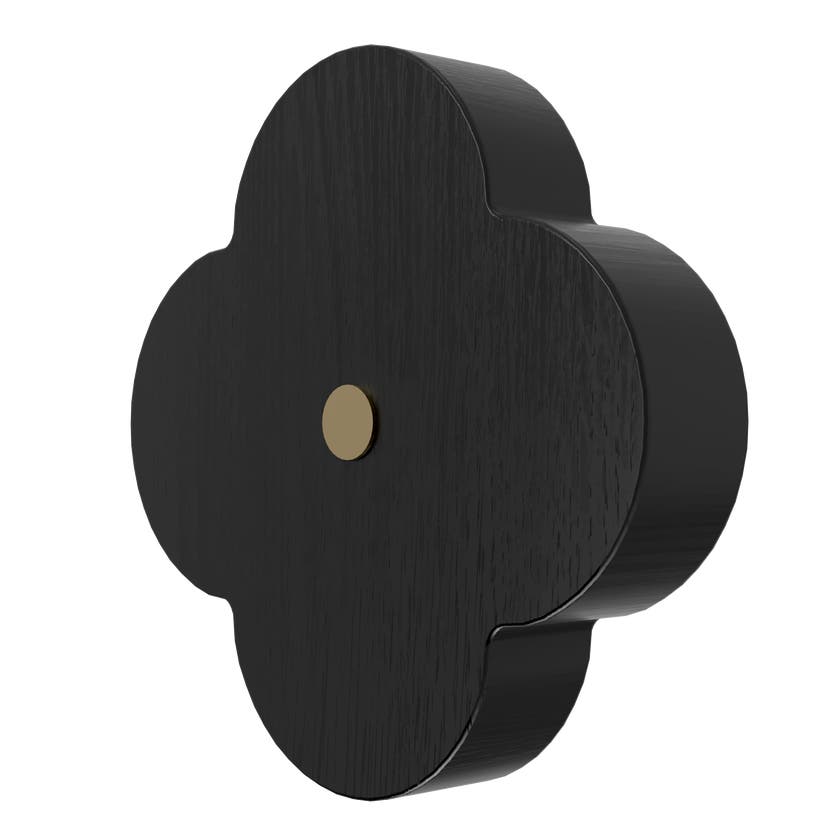 Patère ANDREE L, chêne teinté noir Patère ANDREE L, chêne teinté noir